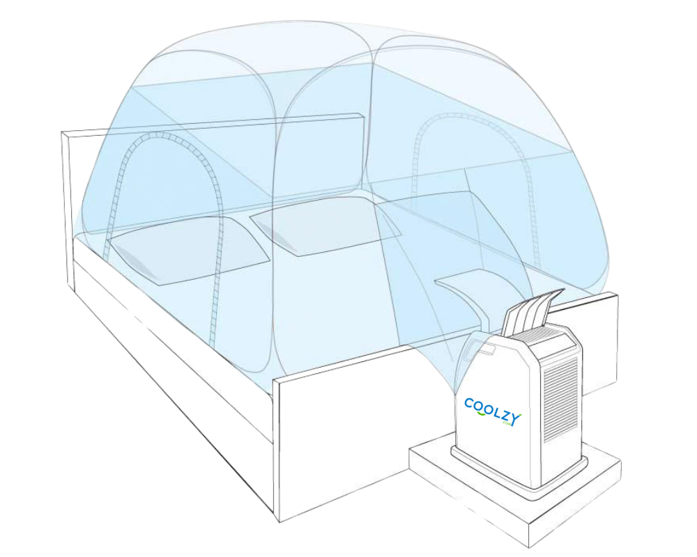 Coolzy A/C con una tienda-cama